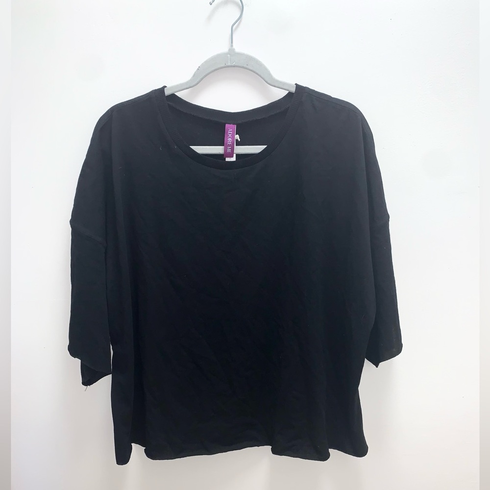 Adore me Black Short Sleeve Sleep Shirt Size 2X